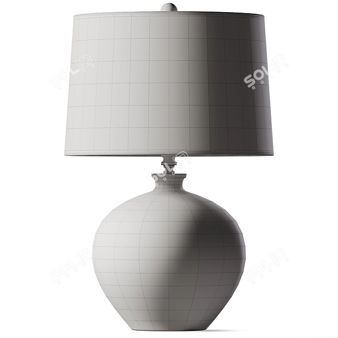 Elegant Brass Aliso Lamp 3D model image 2