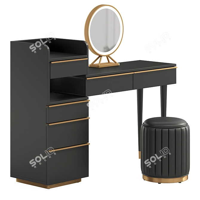 Modern Black Vanity Set, 2015 3D model image 2