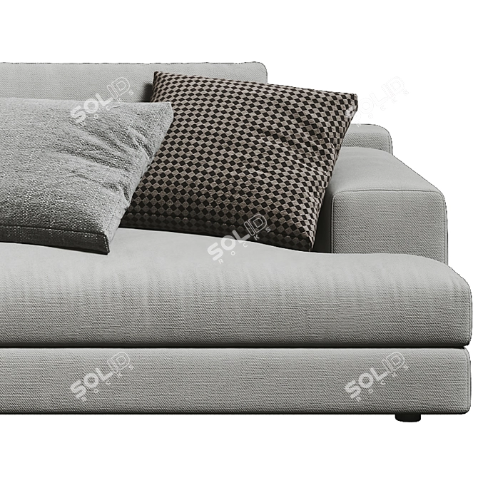 Elegant Cassina Miloe 3-Seater Sofa 3D model image 4