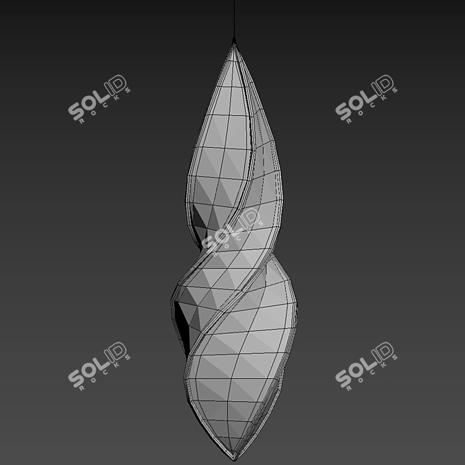 Sculptural Fabric Pendant Light 3D model image 10