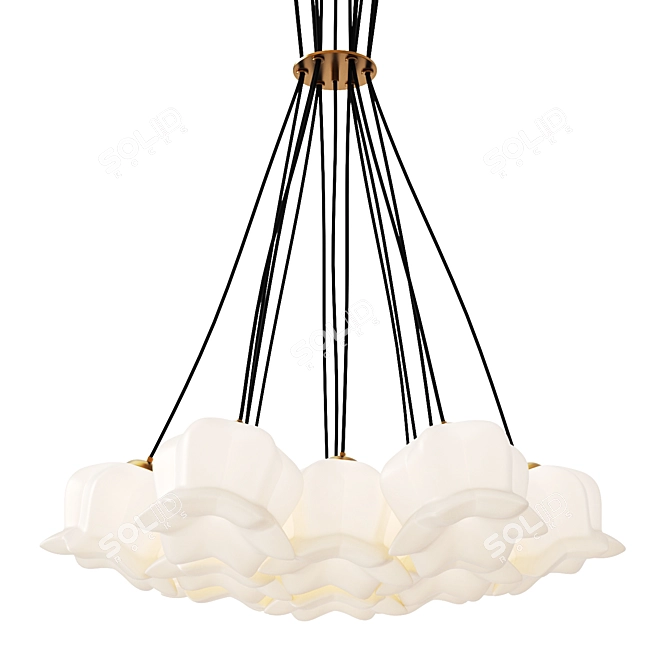 Elegant LILLIS Chandelier 635x1000mm 3D model image 1