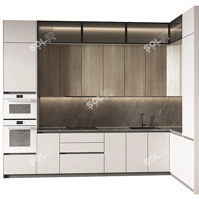 Modern Kitchen 3D Model 2015 3D model image 1