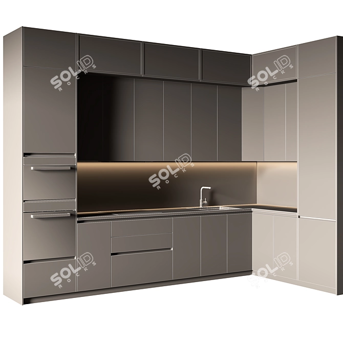 Modern Kitchen 3D Model 2015 3D model image 7