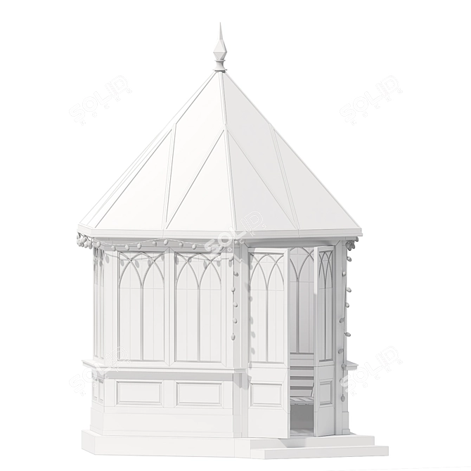 Title: Garden Gazebo Shelter 3D model image 3