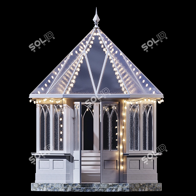 Title: Garden Gazebo Shelter 3D model image 4