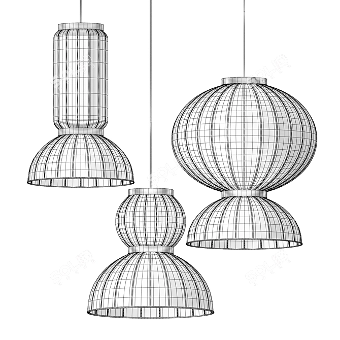 Elegant Arga Pendant Light 3D model image 5