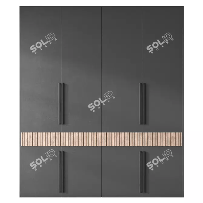 Modern 3D Wardrobe Model 3D model image 3