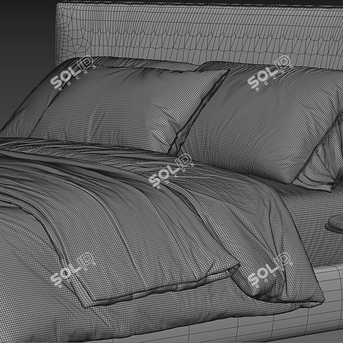 Modern 3D Ikea Dunvik Bed 3D model image 3