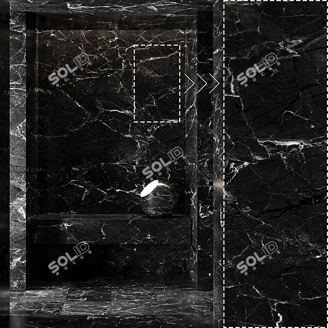 Corona Marble Stone Material Set 3D model image 1