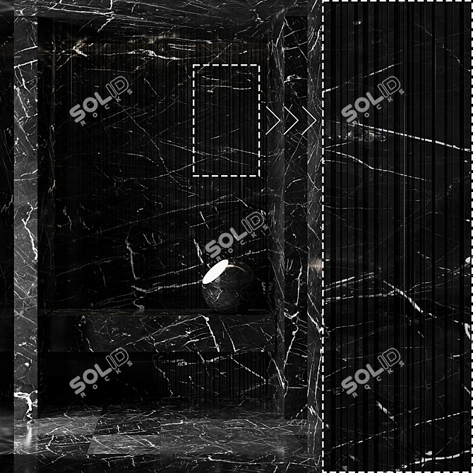 Corona Marble Stone Texture Panel 3D model image 3