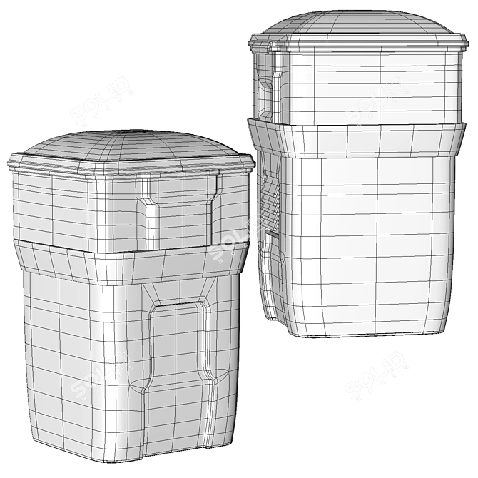 Urban Waste Receptacle street-09 3D model image 6