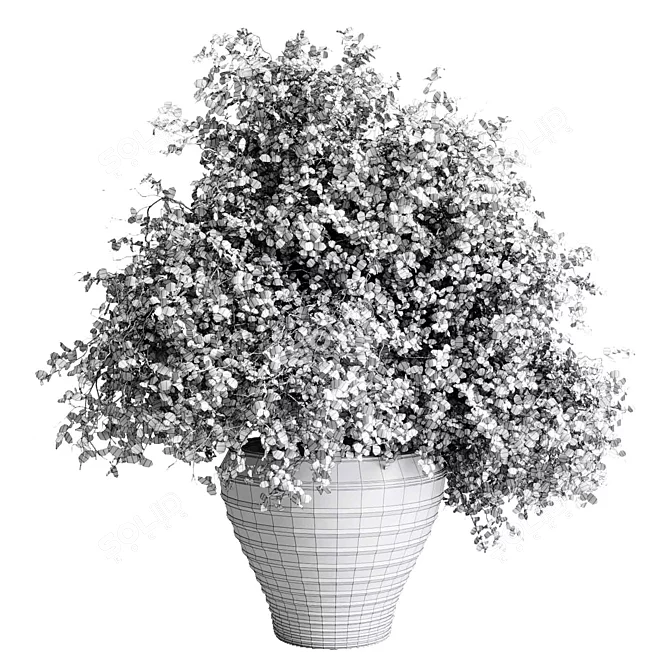 Rustic Branches Vase Bouquet 3D model image 6