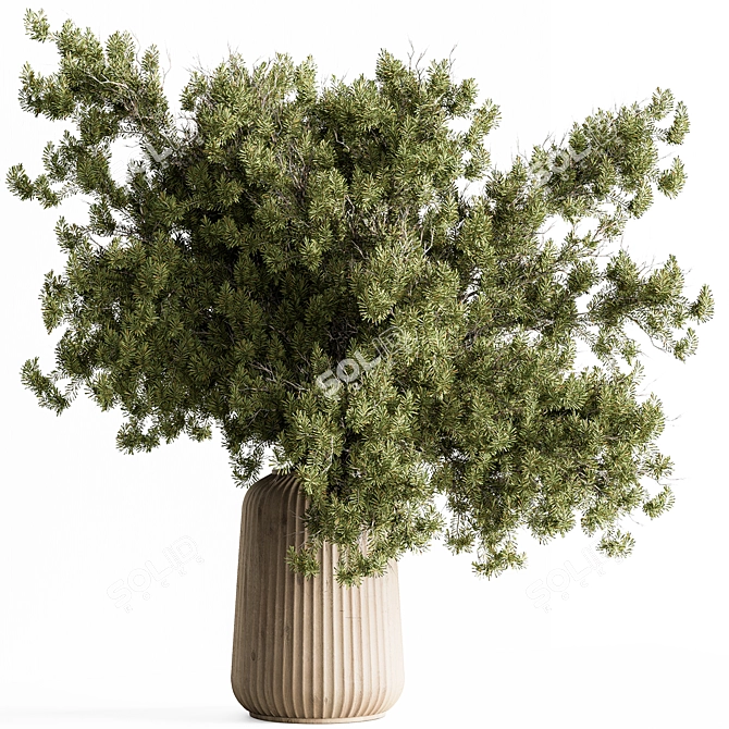 Verdant Greenery Bouquet 176 3D model image 1