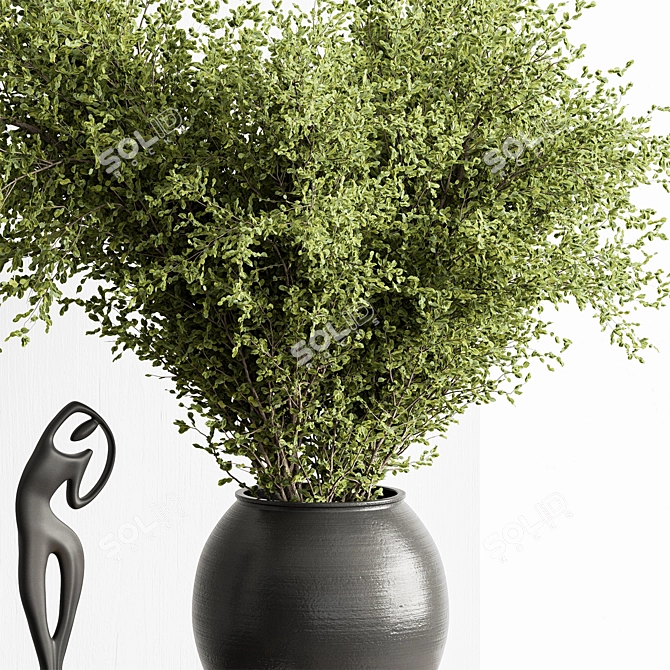 Vibrant Botanical Vase Set 140 3D model image 3