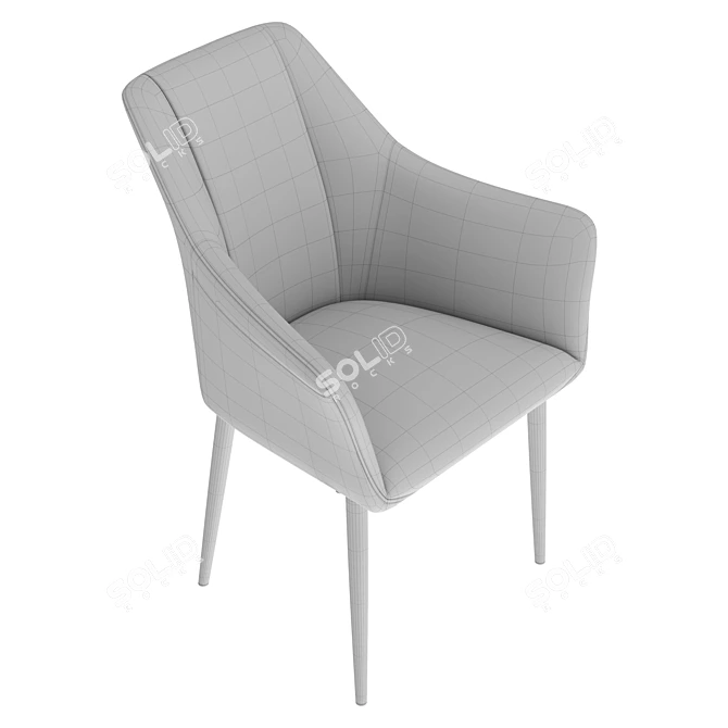 Elegant Lucia Dining Chair 3D model image 5