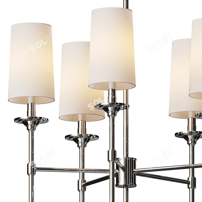 Transitional Elegance Chandelier by Alder & Ore 3D model image 4