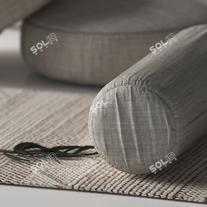 Zen Yoga Essentials: Premium Fabric 3D model image 3