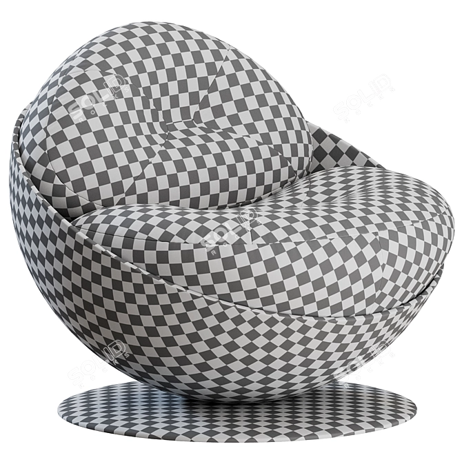 Esfera Lounge Armchair: Timeless Elegance 3D model image 2