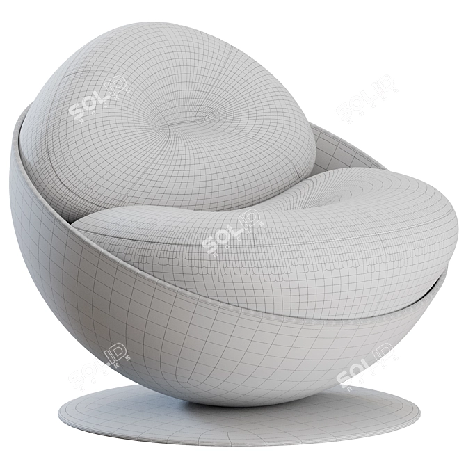 Esfera Lounge Armchair: Timeless Elegance 3D model image 3