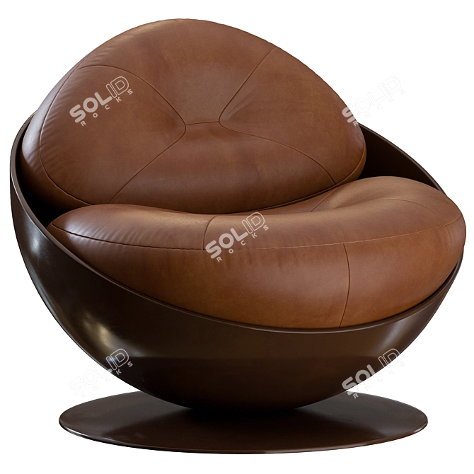 Esfera Lounge Armchair: Timeless Elegance 3D model image 4