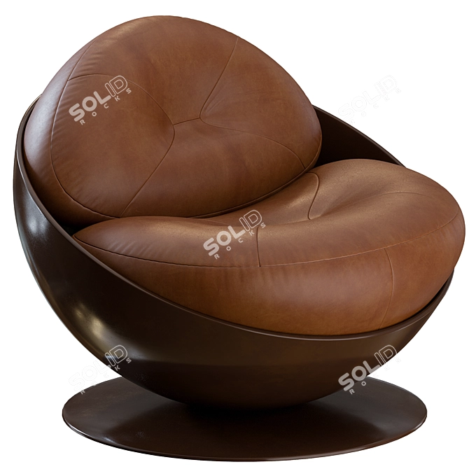 Esfera Lounge Armchair: Timeless Elegance 3D model image 6