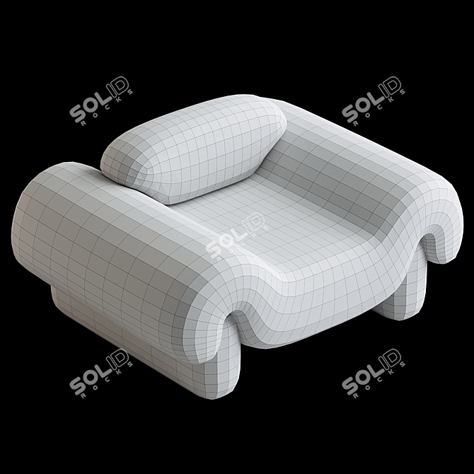 Cozy Little Lamb Chair 3D model image 3