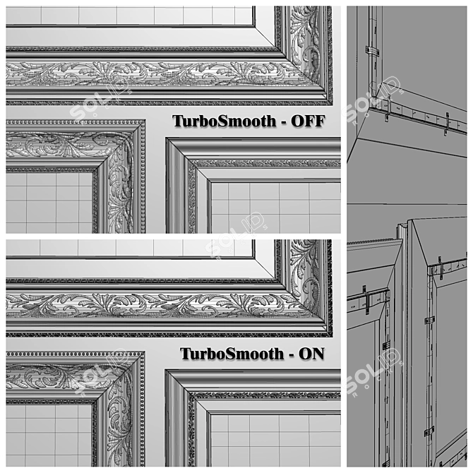 Classic Style Picture Set 3D model image 6