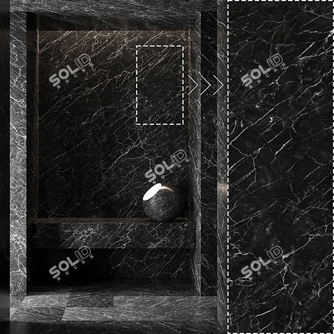 High Detail Marble Stone Material 3D model image 1