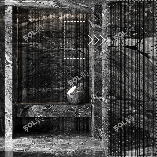 Luxury Marble Stone Tiles Texture 3D model image 3