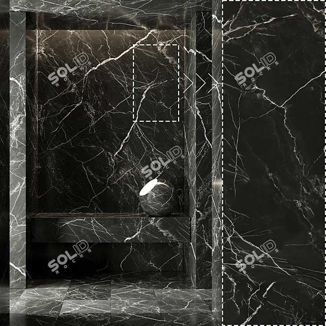 High Detail Marble Stone Panels 3D model image 1