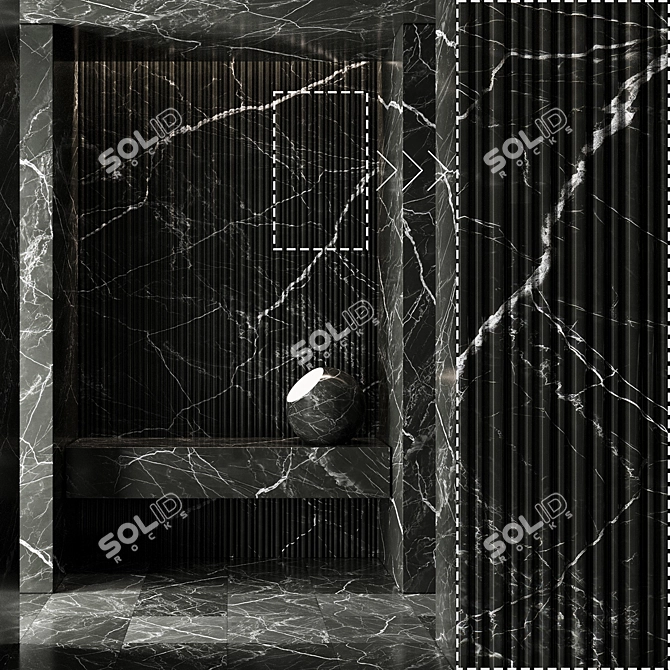 High Detail Marble Stone Panels 3D model image 2