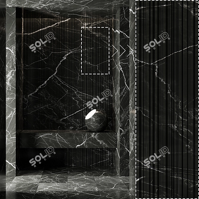 High Detail Marble Stone Panels 3D model image 3