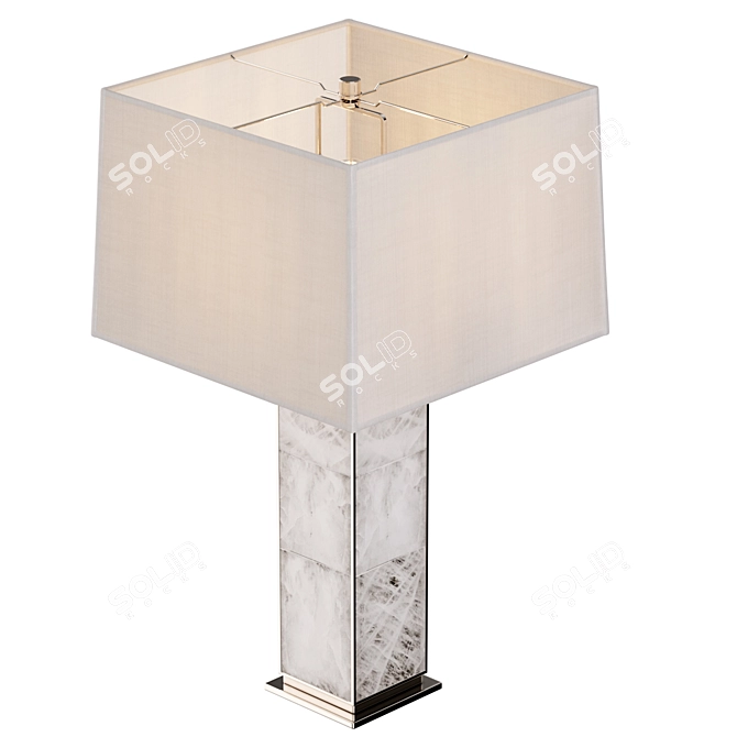 Quartz Crystal Brass Lamp 3D model image 2