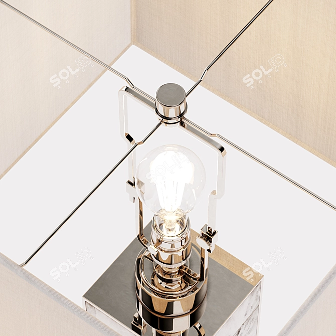 Quartz Crystal Brass Lamp 3D model image 4