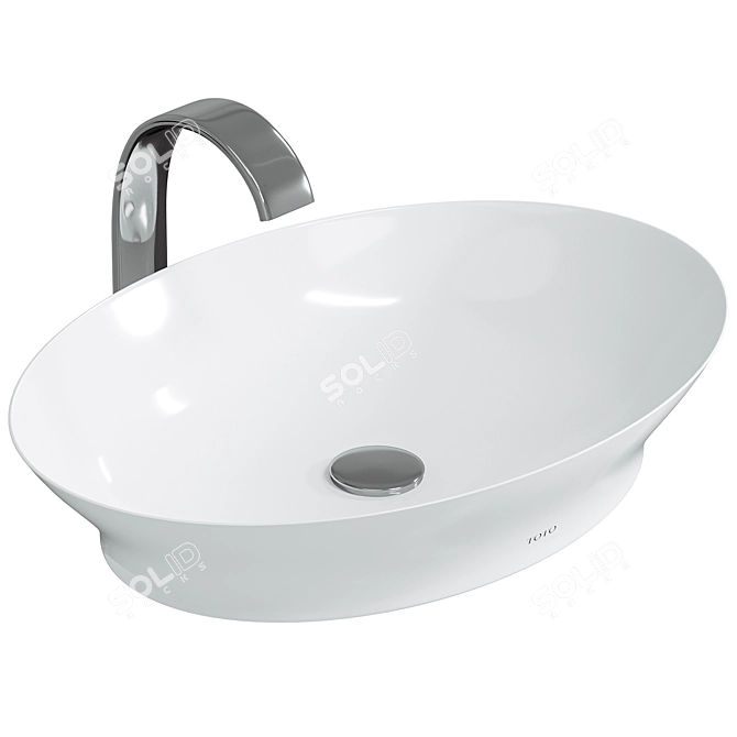 TOTO TL L4724E Semi-Recessed Basin 3D model image 1