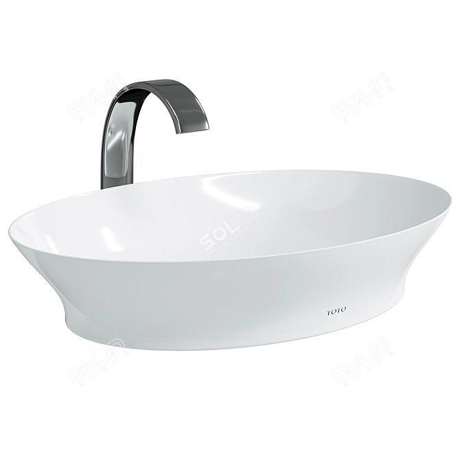 TOTO TL L4724E Semi-Recessed Basin 3D model image 2