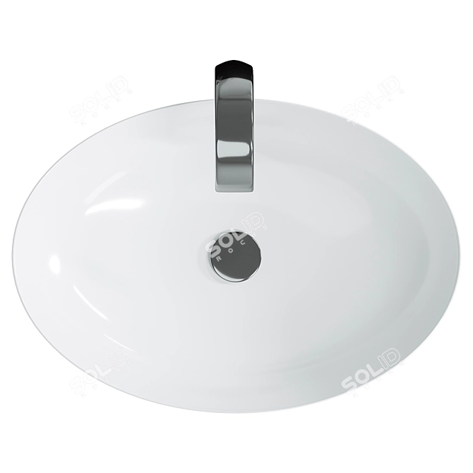 TOTO TL L4724E Semi-Recessed Basin 3D model image 3