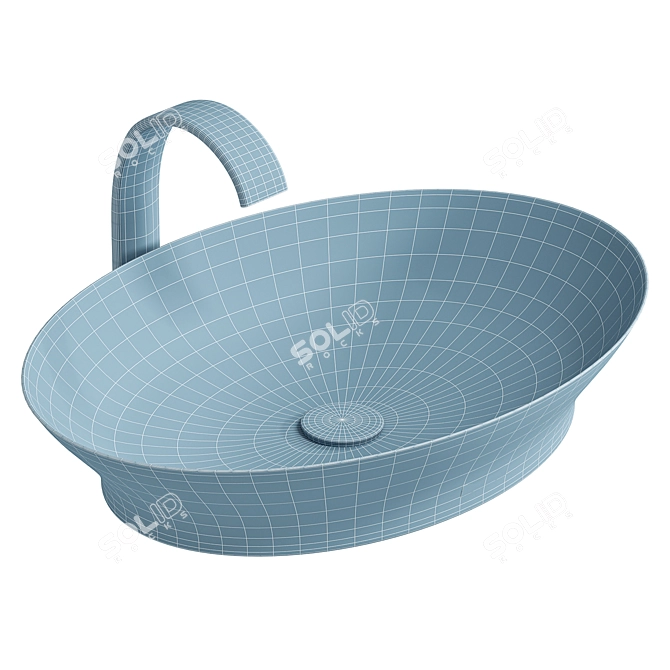 TOTO TL L4724E Semi-Recessed Basin 3D model image 4