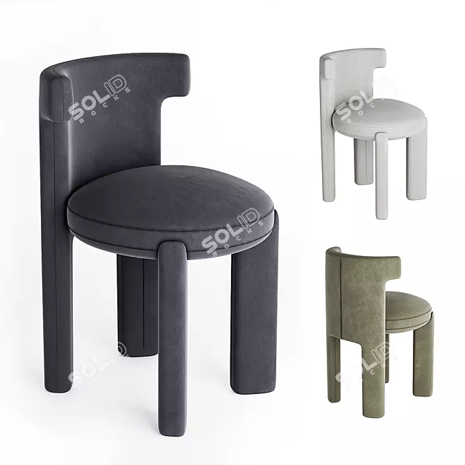 Stylish Meridiani CLOSETTE Chair 3D model image 1