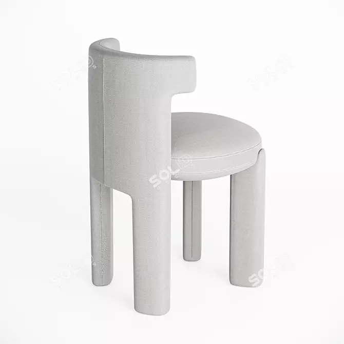 Stylish Meridiani CLOSETTE Chair 3D model image 2