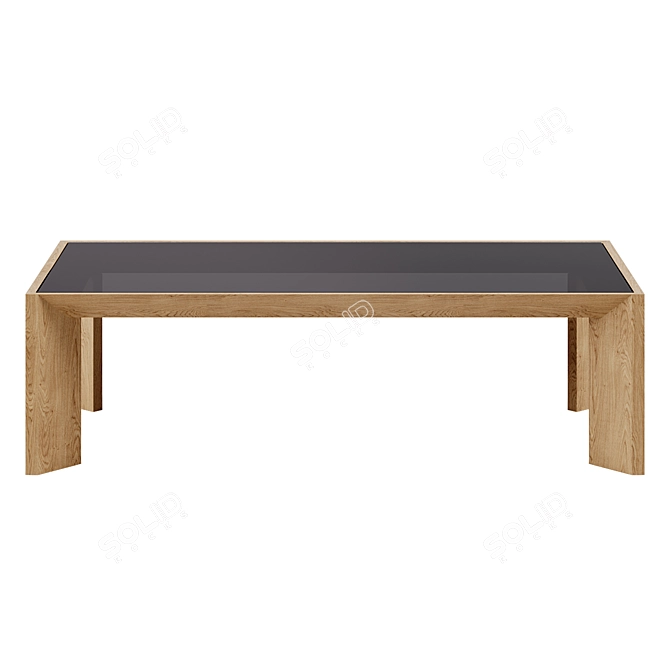 Sleek Modern Tuck Coffee Table 3D model image 2