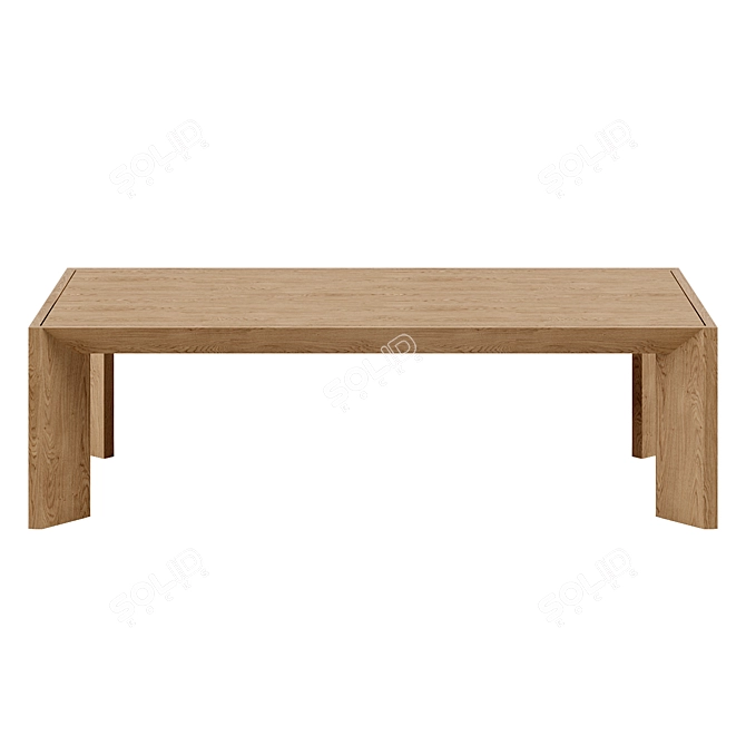 Sleek Modern Tuck Coffee Table 3D model image 3