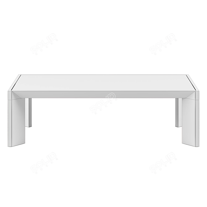 Sleek Modern Tuck Coffee Table 3D model image 4