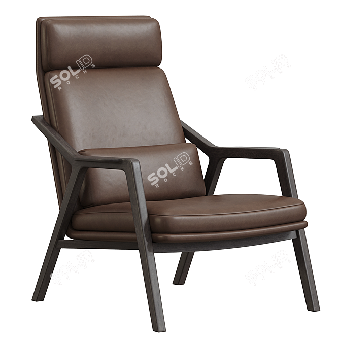 Elegant Porada Loretta Armchair 3D model image 1