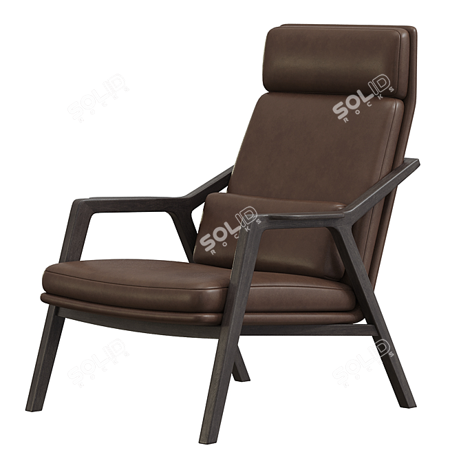 Elegant Porada Loretta Armchair 3D model image 3