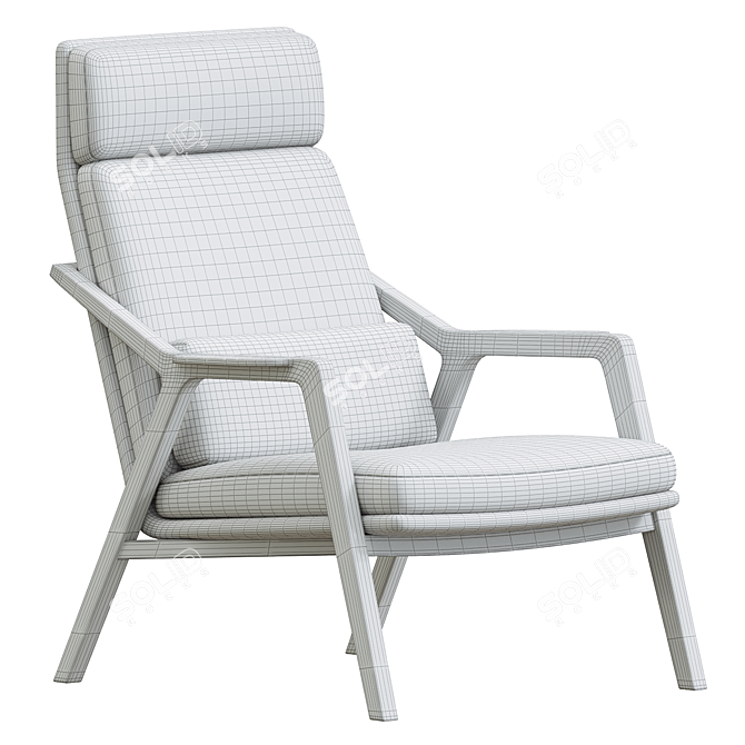 Elegant Porada Loretta Armchair 3D model image 4