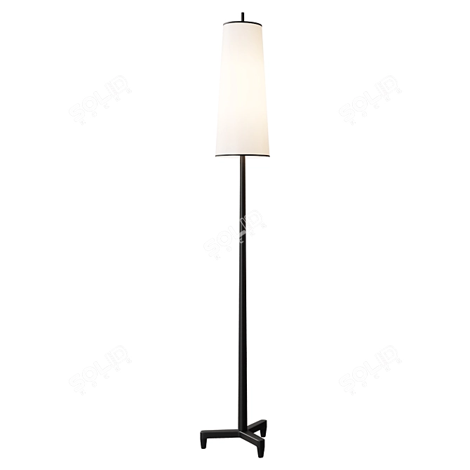 Fallon Forged-Iron Floor Lamp 3D model image 1