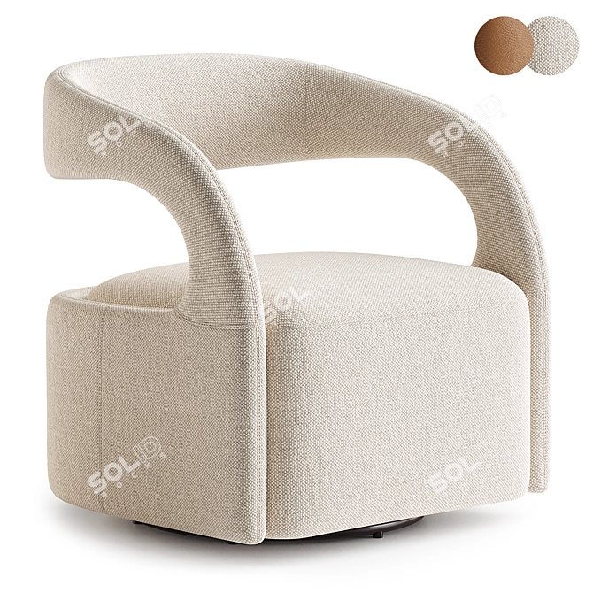 Sleek Swivel Chair: Modern Design 3D model image 1