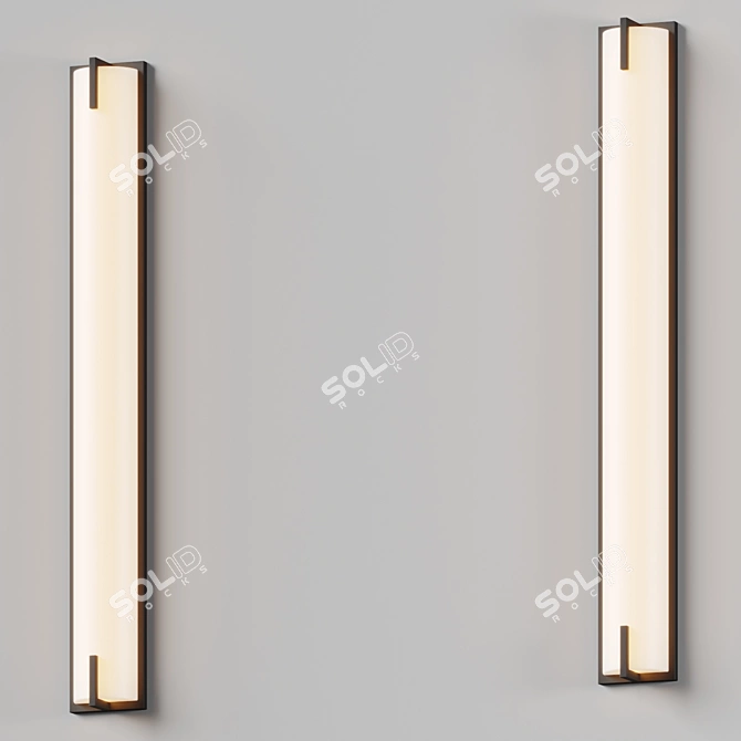 Modern LED Vanity Light: Edge 3D model image 2