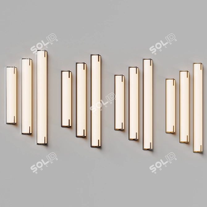 Modern LED Vanity Light: Edge 3D model image 5